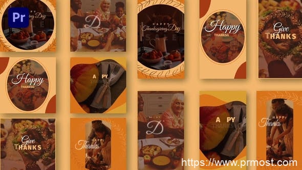 4400-感恩节Instagram促销活动展示Pr模板Thanksgiving Day Instagram Promo Mogrt 136