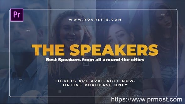 4439-公司活动开幕式演讲者图片视频展示Pr模板The Speakers