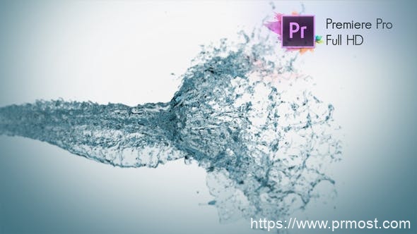 4448-适用于Premiere Pro的推力液体标志揭晓动态演绎Pr模板Thrusting Liquid Logo Reveal- Premiere Pro