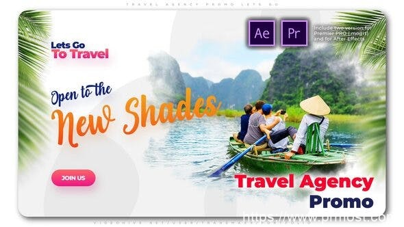 4507-旅行社促销活动开场图片视频展示Pr模板Travel Agency Promo Lets Go