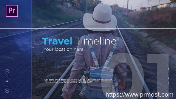 4519-旅行时间表开场图片视频展示Pr模板Travel Timeline