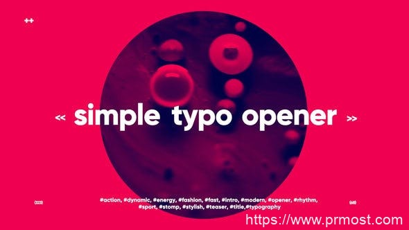 4609-社交媒体时尚踩踏节奏图片视频展示Pr模板Typo Opener