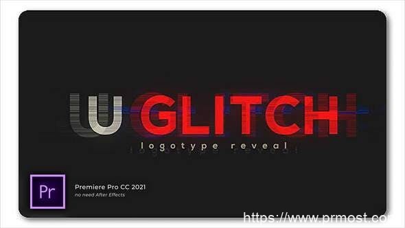 4618-超级故障徽标揭晓动态演绎Pr模板Ultra Glitch Logo Reveal