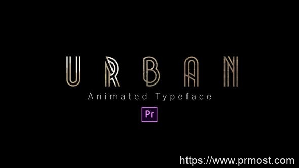 4643-城市复古动画文字标题动态演绎Pr模板Urban – Animated Typeface