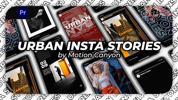 4659-城市Instagram社交媒体文字标题动态演绎Pr模板Urban Instagram Stories