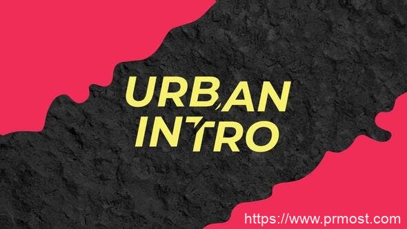 4684-城市画笔划痕过渡标题图片视频展示Pr模板Urban Trap Opener