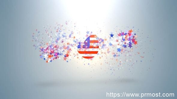 4692-美国爱国徽标动态演绎Pr模板USA Ptriotic Logo
