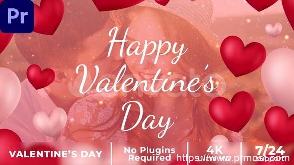 4699-情人节浪漫幻灯片视频展示Pr模板Valentines Day Intro MOGRT
