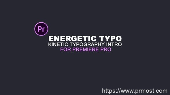 4720-充满活力的动态基本图形文字标题排版Pr模板Energetic Typo Kinetic Typography Intro | Essential Graphics | Mogrt
