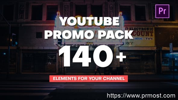 4732-适用于Premiere Pro的YouTube订阅栏目包装Pr模板YouTube Promo Pack for Premiere Pro