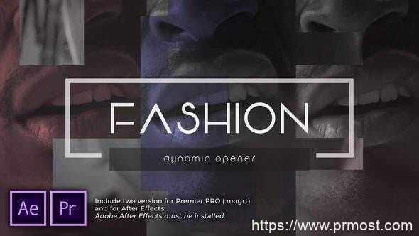4742-时尚动感媒体开场图片视频展示Pr模板Fashion Dynamic Media Opener