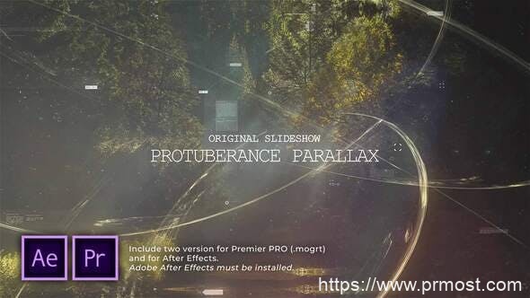 4743-突起视差幻灯片视频放映展示Pr模板Protuberance Parallax Slideshow
