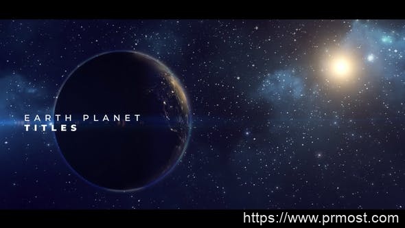 4775-地球耀斑星球标题视频动态演绎Pr模板Earth Planet Titles