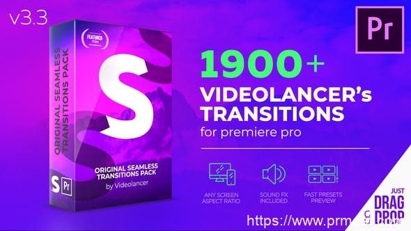 4791-适用于Premiere Pro的原创无缝转场过渡Pr模板Videolancer’s Transitions for Premiere Pro | Original Seamless Transitions