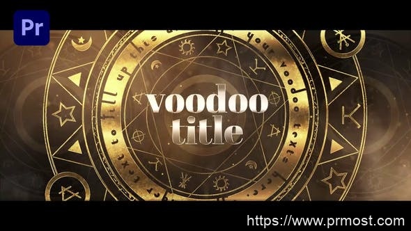 4812-伏都教头衔文字标题排版动态演绎Pr模板Voodoo Title