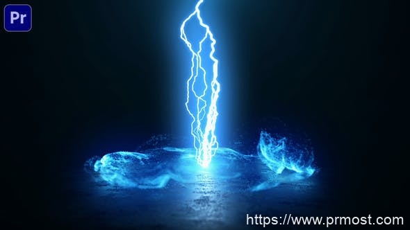 4813-漩涡闪电爆炸标志动态演绎Pr模板Vortex Lightning Explosion Logo_Premiere Mogrt