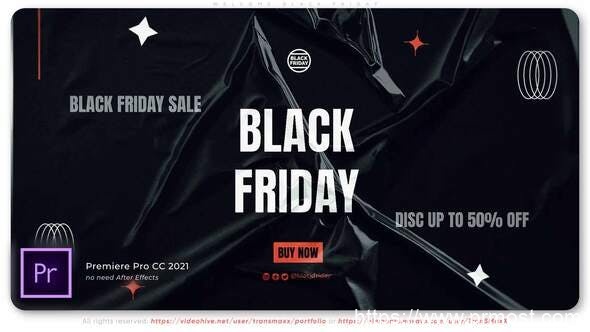 4861-欢迎黑色星期五产品促销宣传Pr模板Welcome Black Friday