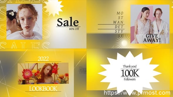 4889-时尚产品促销图片视频展示Pr模板Yellow Pages: Fashion Promo
