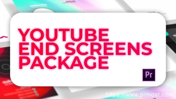 4916-YouTube终端屏幕频道栏目包装Pr模板Youtube Endscreen Pack