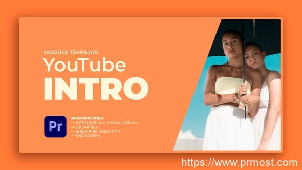 4923-YouTube简介终端屏幕开场图片视频展示Pr模板YouTube Intro Pack