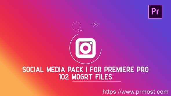4969-适用于Premiere Pro的社交媒体字幕动态演绎Pr模板Social Media Pack | MOGRT for Premiere PRO