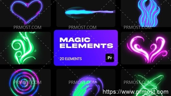 5007-适用于Premiere Pro的卡通魔幻特效展示Pr模板Cartoon Magic VFX for Premiere Pro