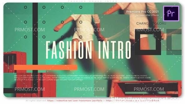 5086-时尚之家动感标题图片视频展示Pr模板Fashion House Intro