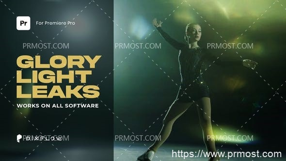 5120-Premiere Pro的荣耀之光泄露转场过渡Pr模板Glory Light Leaks for Premiere Pro