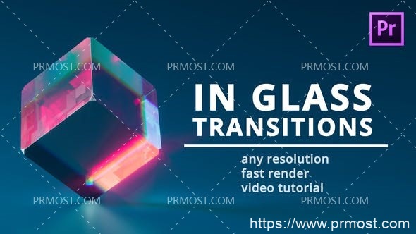 5134-适用于Premiere Pro的玻璃转场过渡图片展示Pr模板In Glass Transitions for Premiere Pro