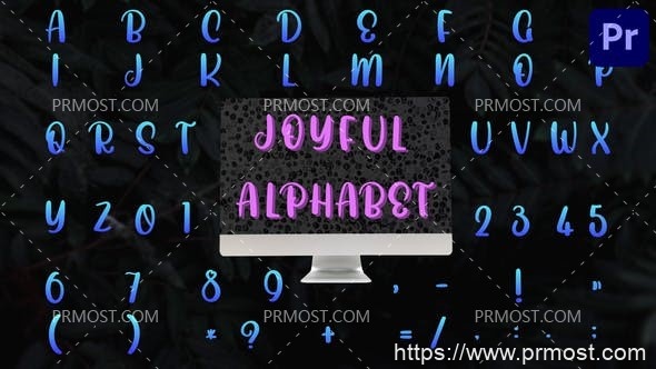 5146-适用于Premiere Pro的欢乐字母表动态演绎Pr模板Joyful Alphabet | Premiere Pro MOGRT