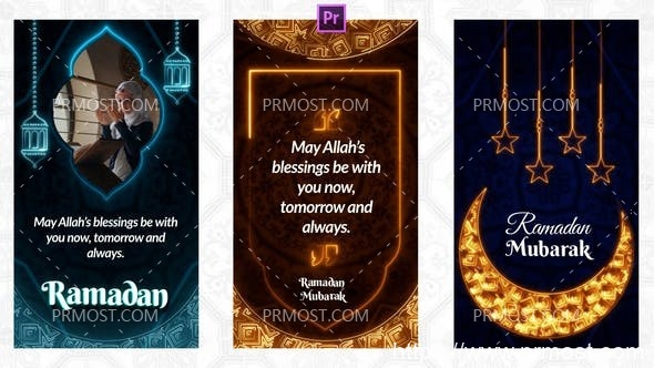 5250-斋月故事社交媒体推广Pr模板Ramadan Stories