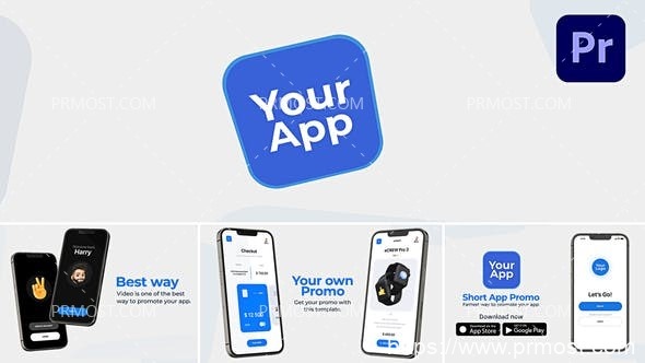 5277-应用程序产品促销宣传推广Pr模板Short App Promo
