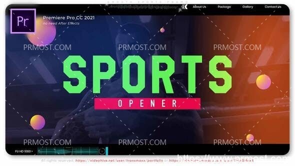 5288-体育促销活动标题视频展示Pr模板Smooth Sports Promo