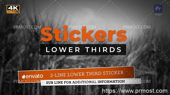 5301-针对Premiere Pro的文字标题贴纸动态演绎Pr模板Stickers Lower Thirds | MOGRT for Premiere Pro