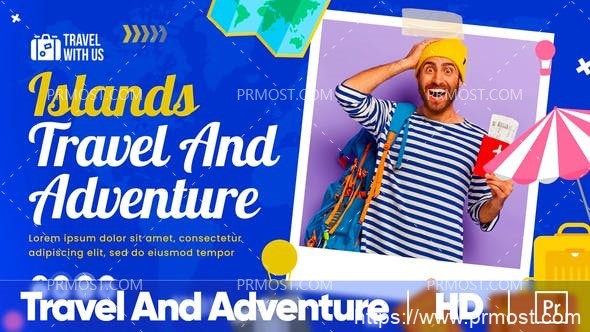 5326-旅行与探险标题图片展示Pr模板Travel And Adventure Slideshow | MOGRT