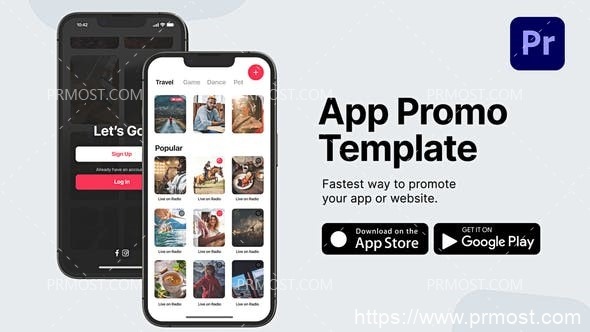 5371-应用程序推广促销宣传Pr模板App Promo