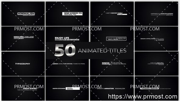 5819创意动画文字标题Pr模版Animated Titles