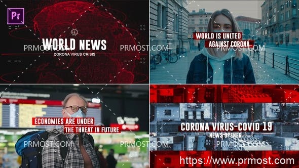 5825冠状病毒视频特效视频开场Pr模版Corona Virus Opener