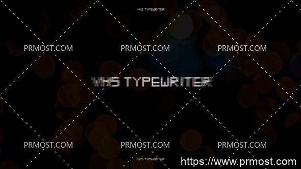 5848打字机文字标题Mogrt动画VHS Typewriter Titles