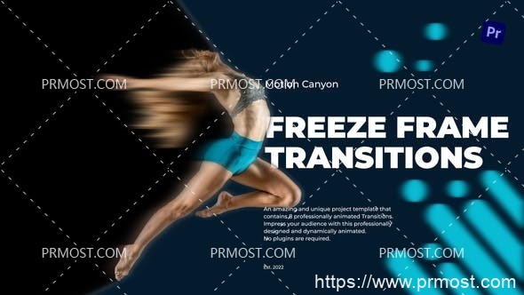 5860冻结帧转场过渡Mogrt动画Pr模板Freeze Frame Transitions