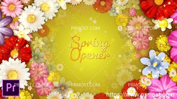 5861春季鲜花文字标题动画Pr模板Spring Flowers Titles – Premiere Pro