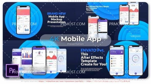 5895手机APP促销动画Pr模板Mobile App Presentation M2