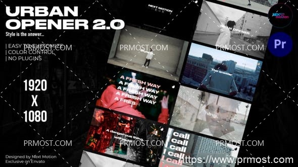 5962现代城市视频开场AE模板Pr模板Urban Opener 2.0 | MOGRT