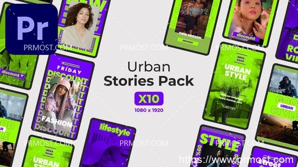 5990城市故事动画Pr模板Urban Stories