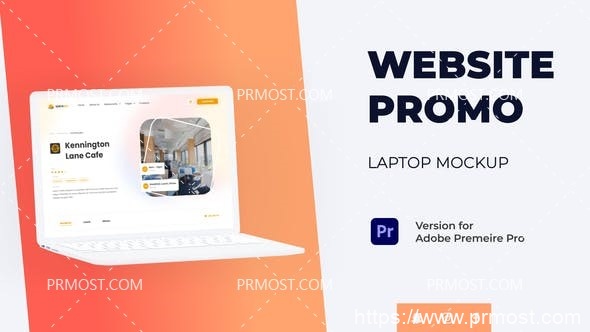 6008彩色网站促销动画Pr模板Colorful Website Promo – Laptop Mockup