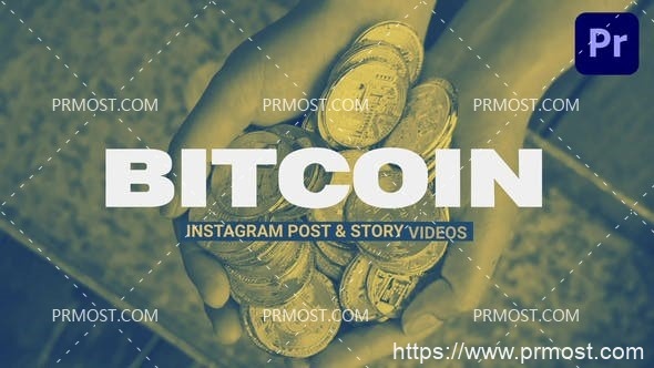 6025促销Instagram Mogrt动画Pr模板Bitcoin Promotion Instagram Mogrt
