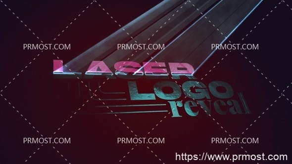 6034激光logo演绎动画Pr模板Laser Logo reveal