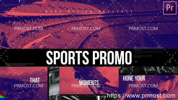 6044体育宣传片视频开场Mogrt动画Pr模版Sports Promo