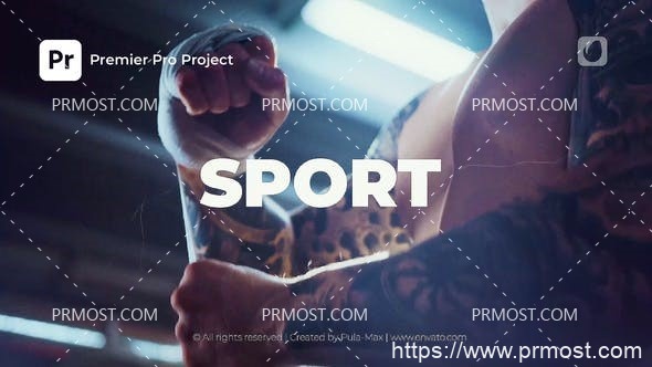 6082体育宣传片视频开场Mogrt动画Pr模版Rhythmic Sport Opener | MOGRT