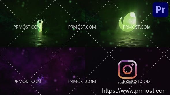 6090创意logo演绎动画Pr模板Logo 3d Water for Premiere Pro